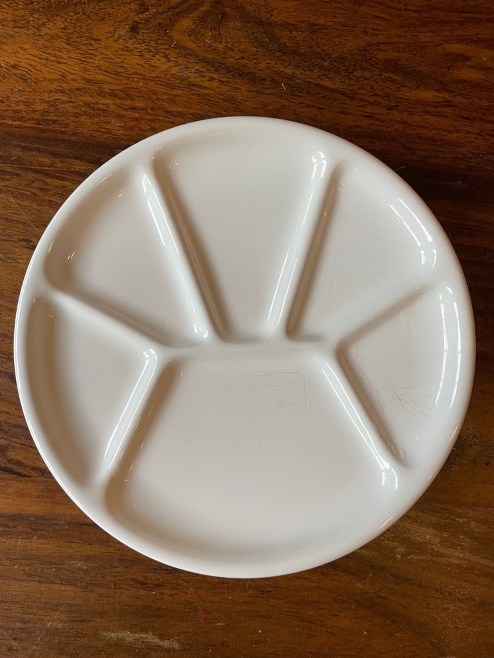 2 White Fondue Plates by Varages Made in France Simple Design - Picture 4 of 8
